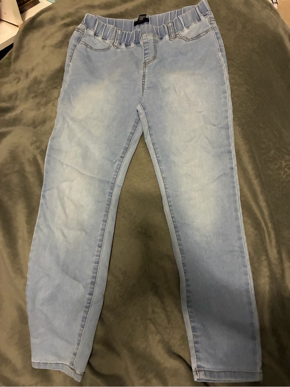 Forever 21 Light Blue Stretch Pull-On Jeggings